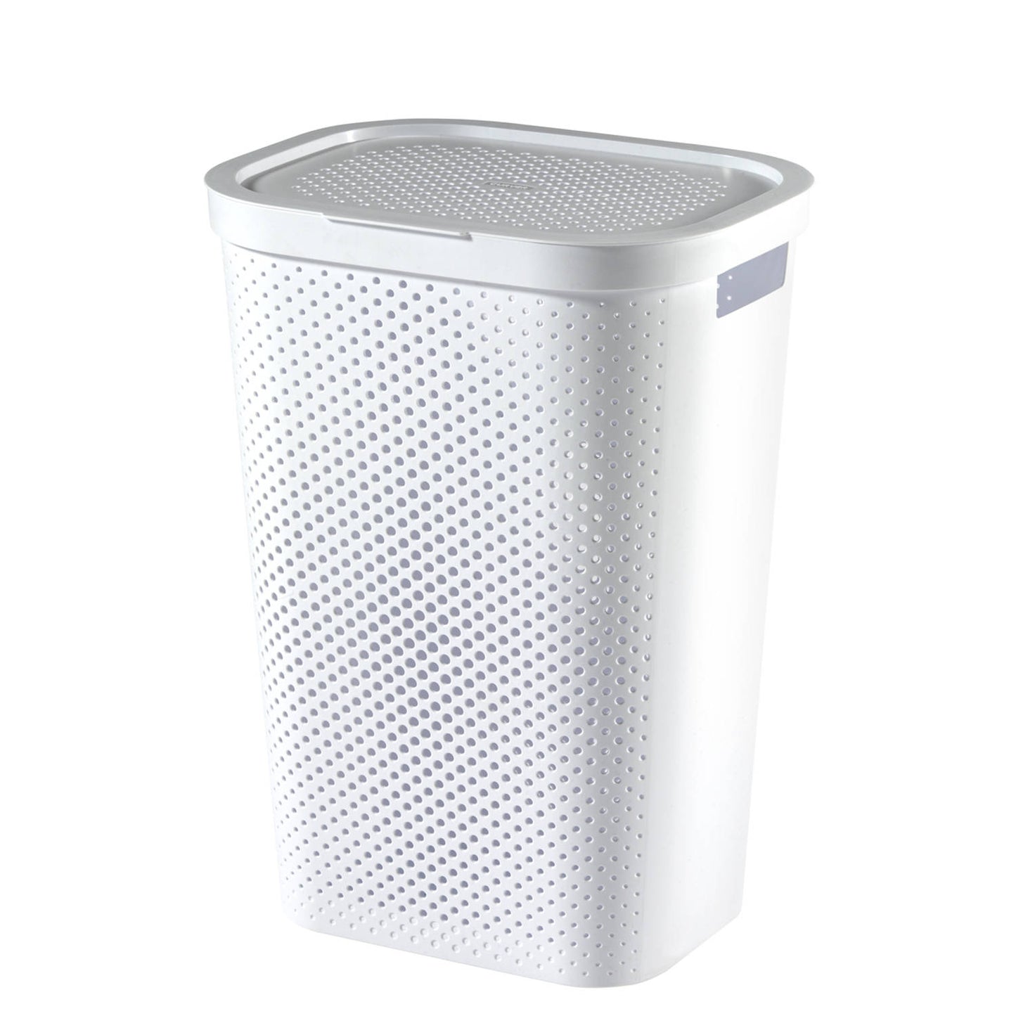 White Infinity Recycled Dots Laundry Basket (60L)