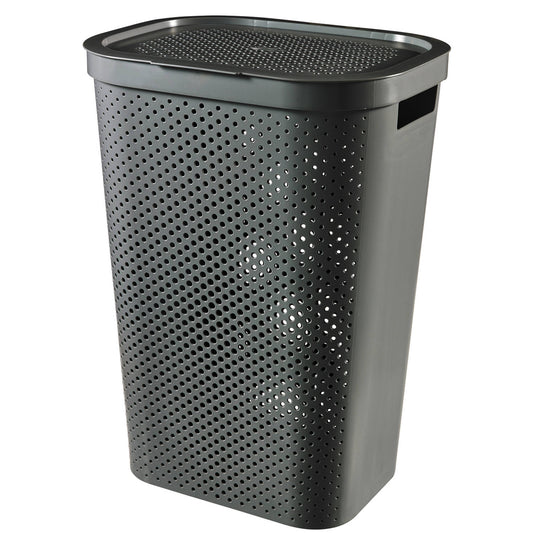 Gray Infinity Recycled Dots Laundry Basket (60L)