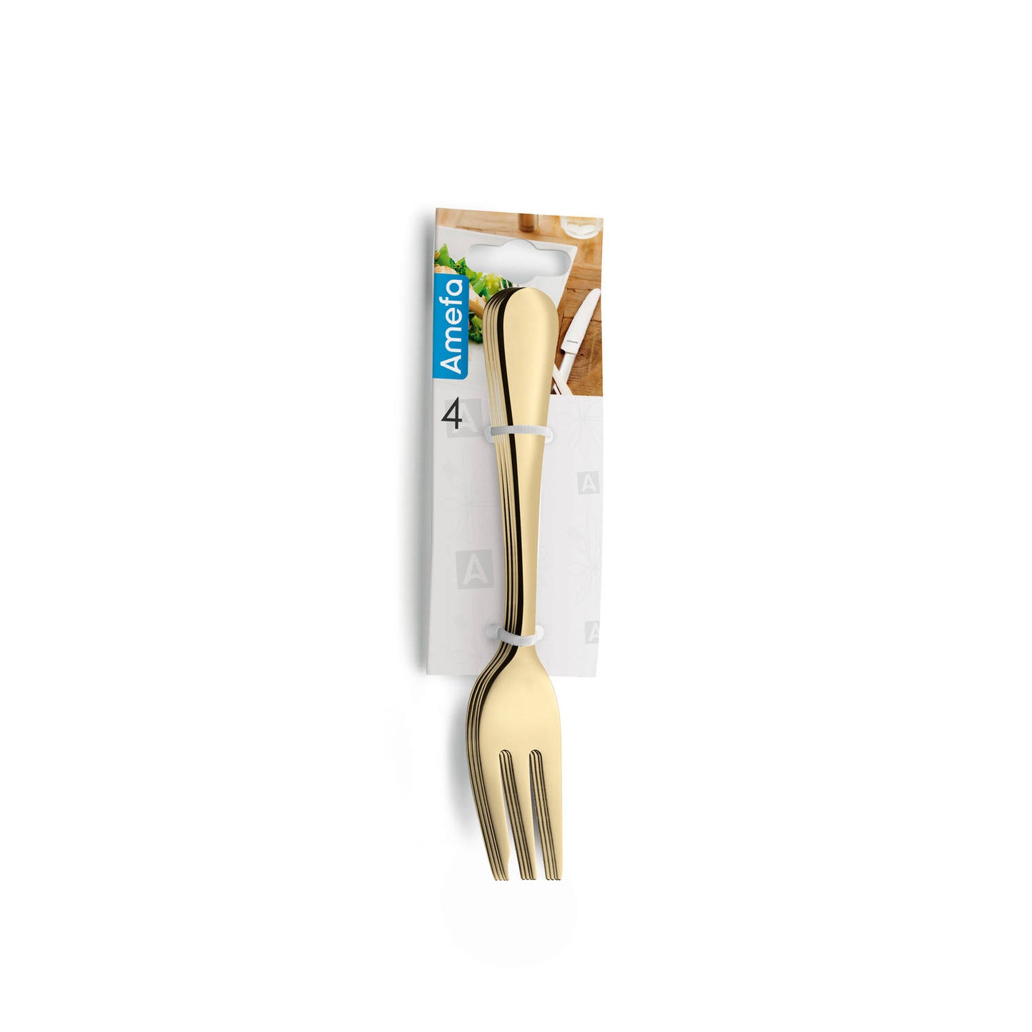 "Ibiza" Gold Dessert Forks (4 Pack)